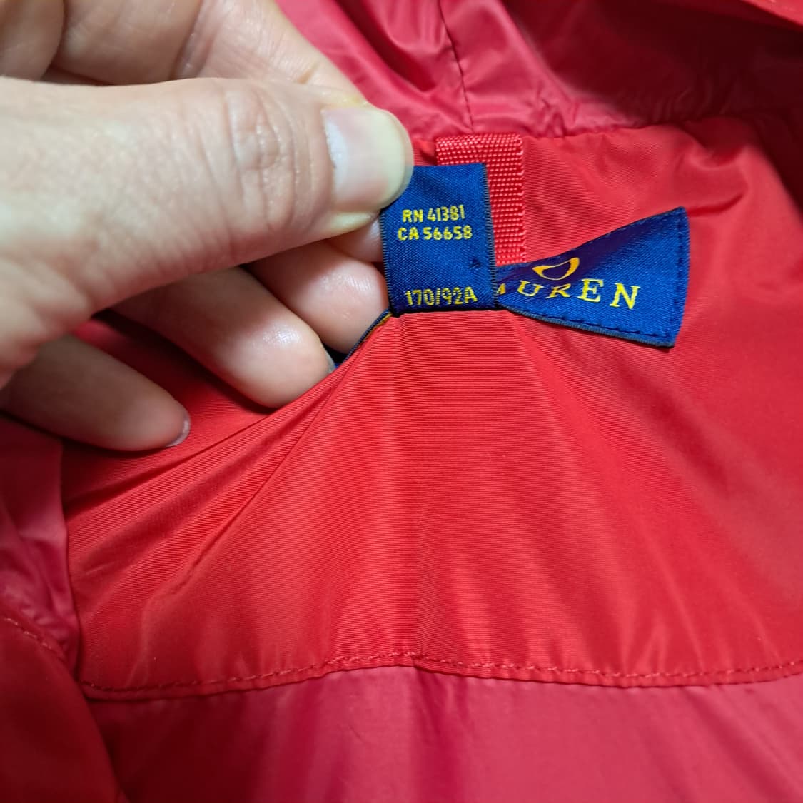 폴로 랄프로렌 후드 바람막이 점퍼 자켓S(약90~95)남녀공용 가능 상품이미지8