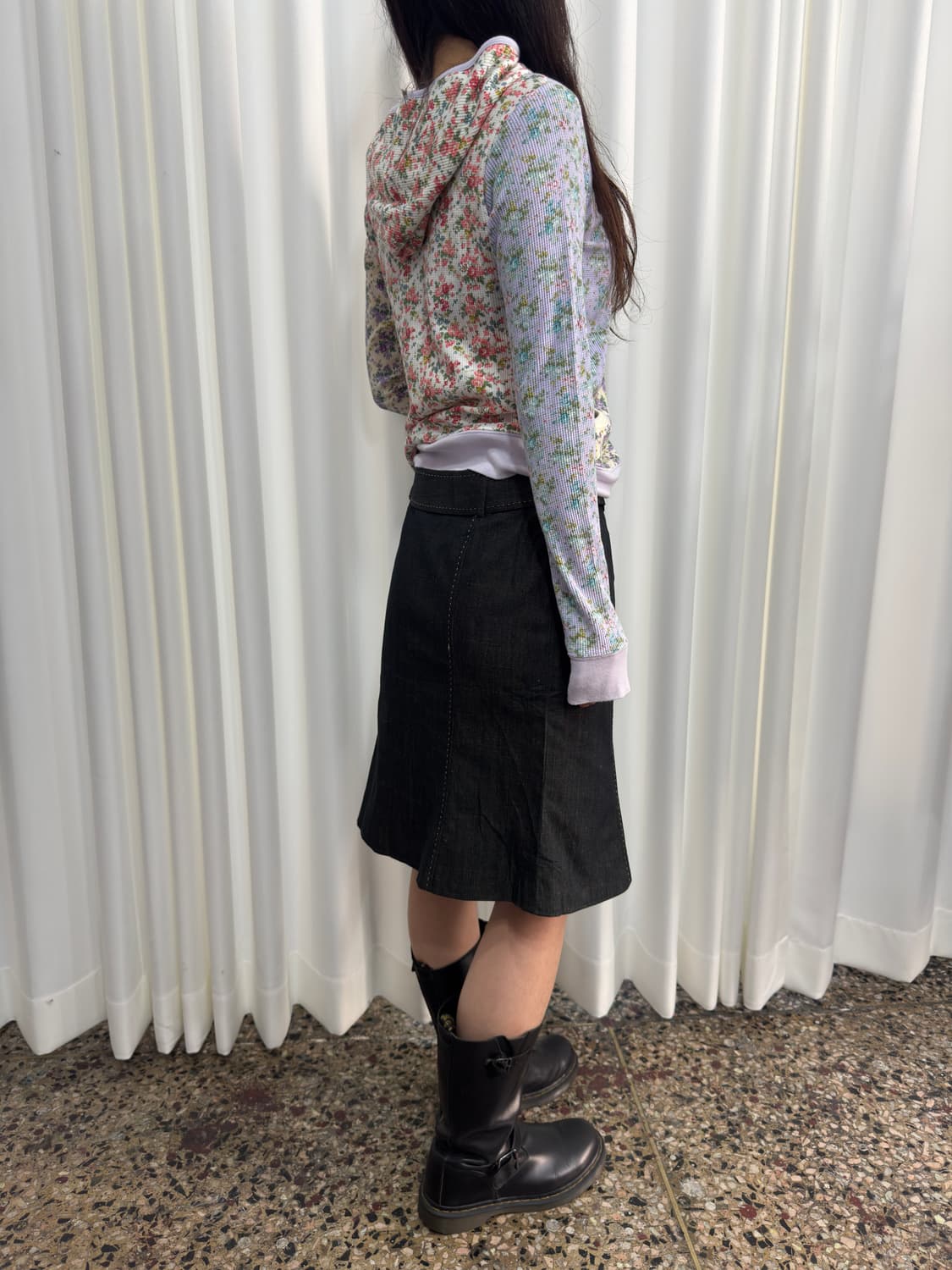 denim belt midi skirt 상품이미지4