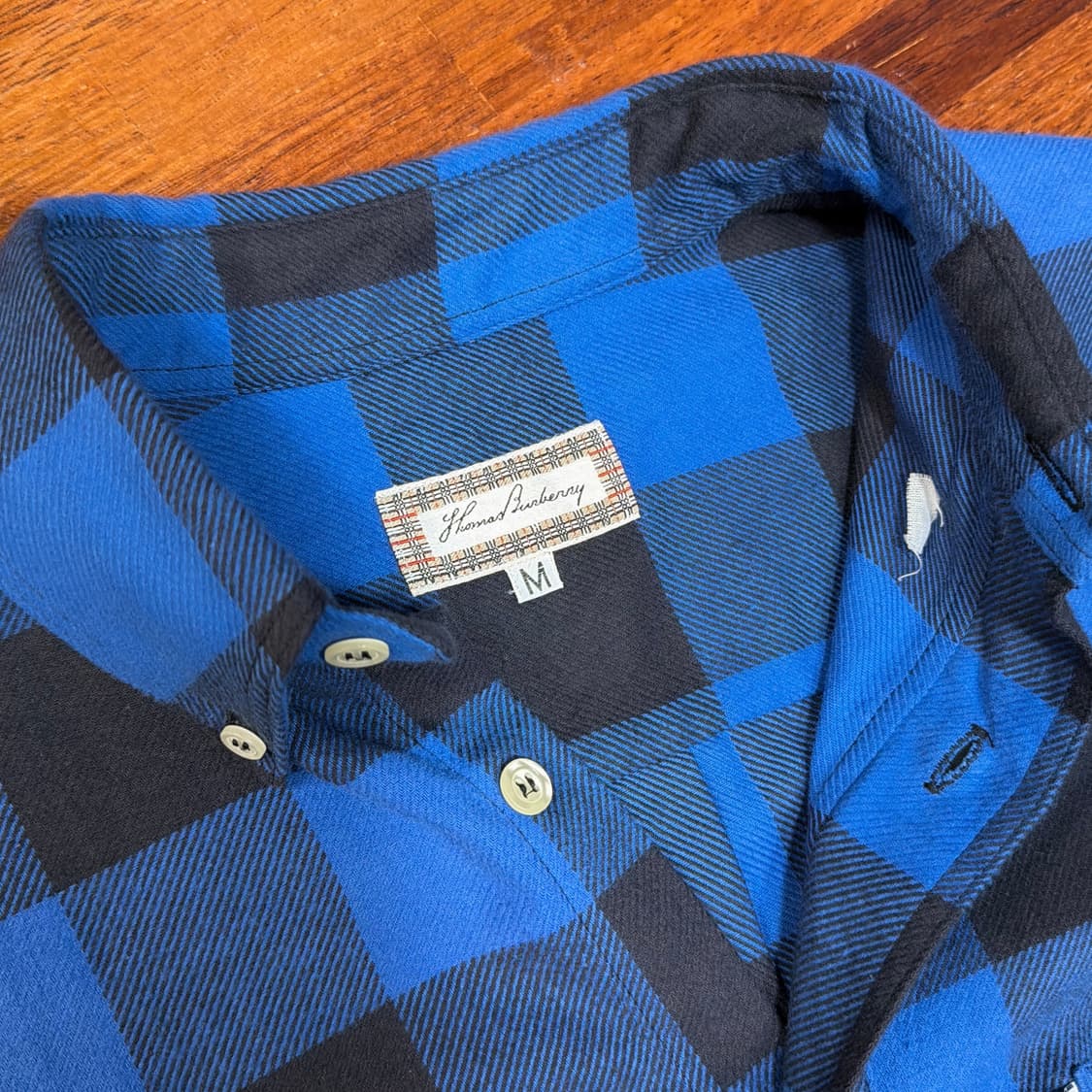 버버리 오리지널 영국제 빈티지 체크셔츠 상품이미지5