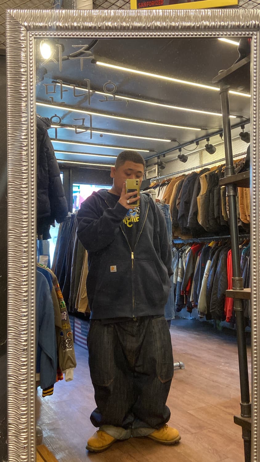 실측 3XL) 칼하트 네이비 후디집업 상품이미지6