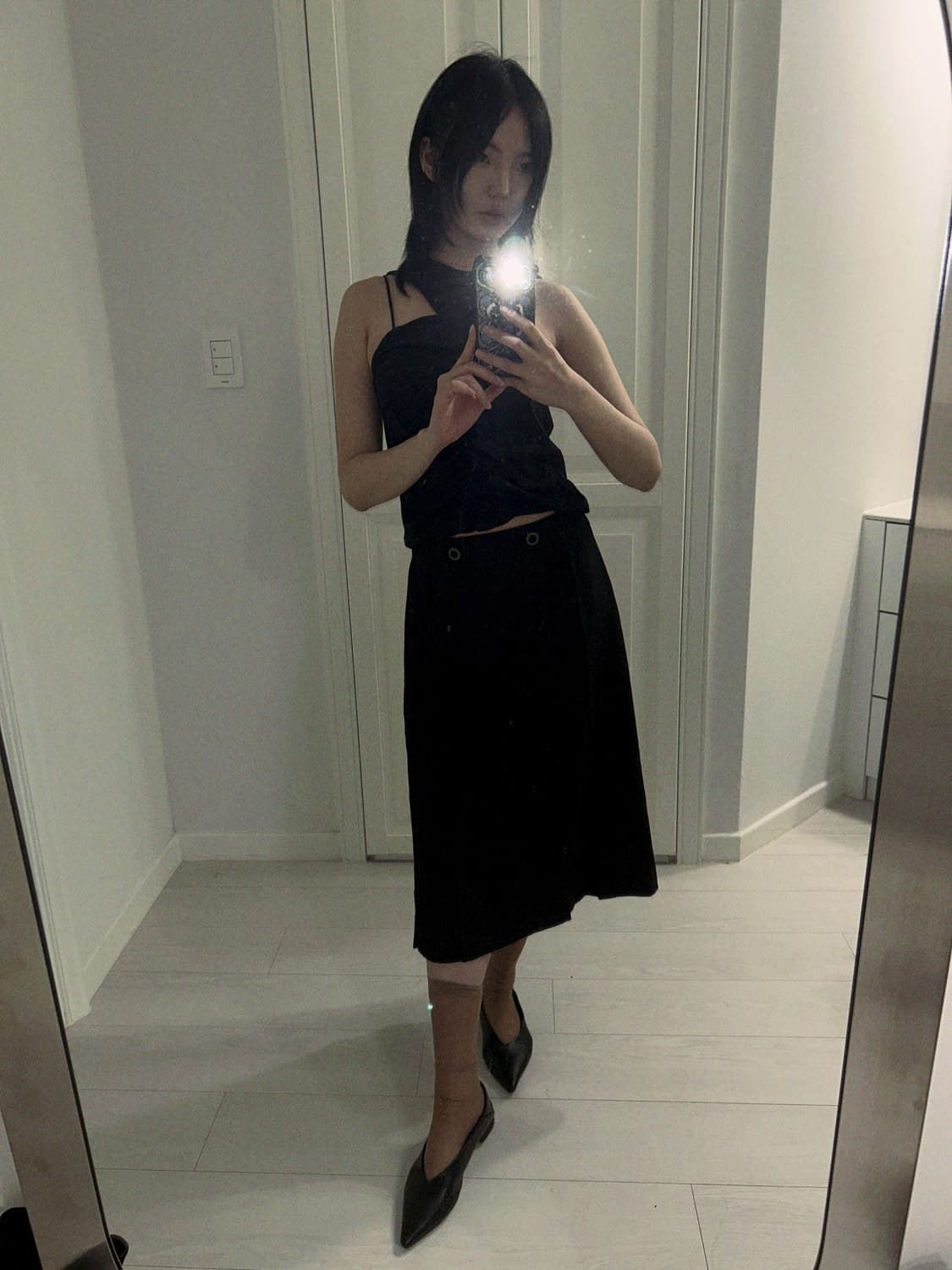 Double Button Midi Skirt / 빈티지 미디 스커트 상품이미지1