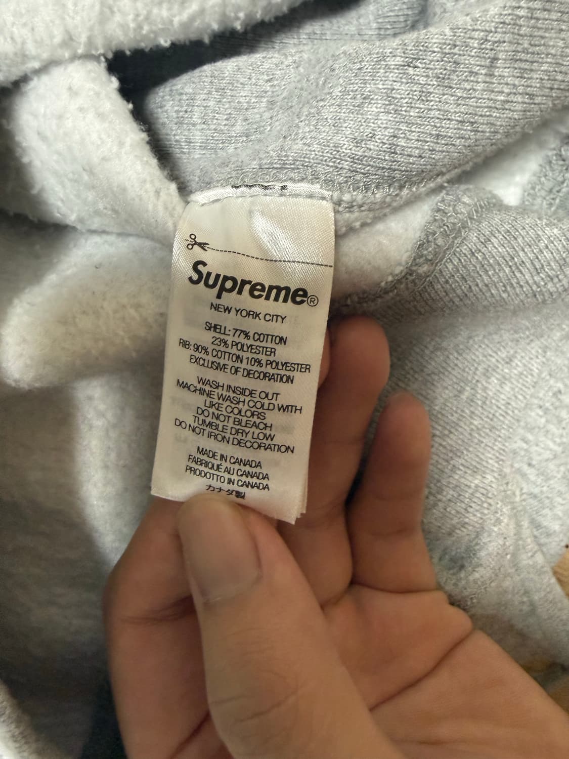 슈프림 24fw 박스로고 후드 헤더 그레이 L 사이즈 상품이미지3