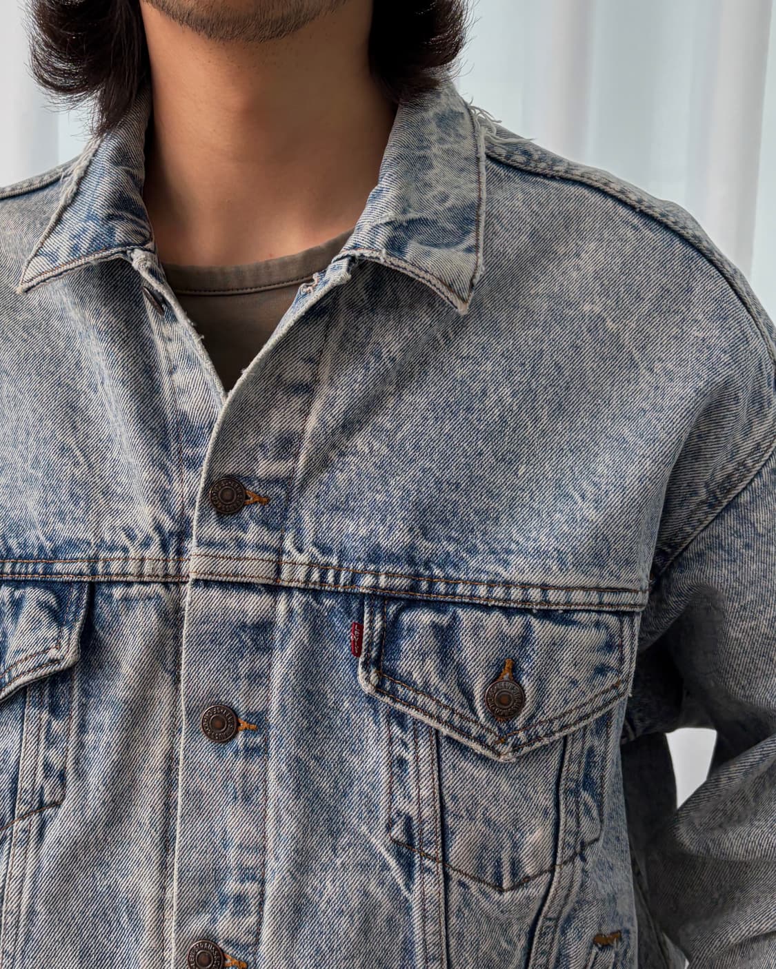 [XL]리바이스 USA 90s 빈티지 워싱 데님 트러커 자켓 상품이미지3