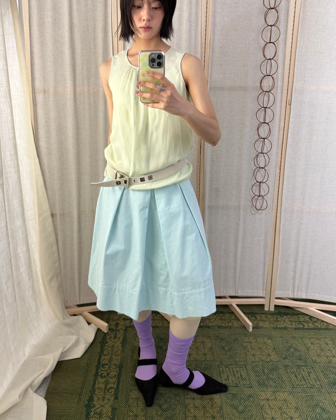 Theory 퓨어실크 민소매 블라우스 상품이미지3