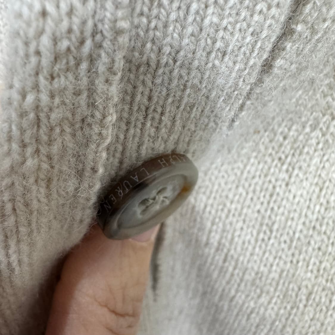 폴로 랄프로렌 울 캐시미어 베이지 여자 가디건(마른66까지) 상품이미지7