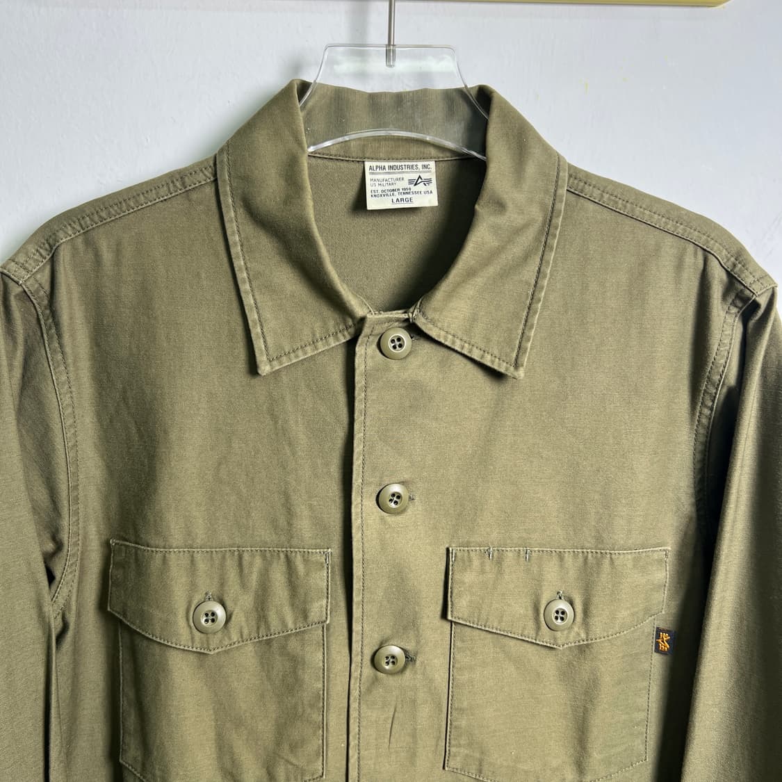 알파인더스트리 카키 유틸리티 셔츠 자켓 L 상품이미지4