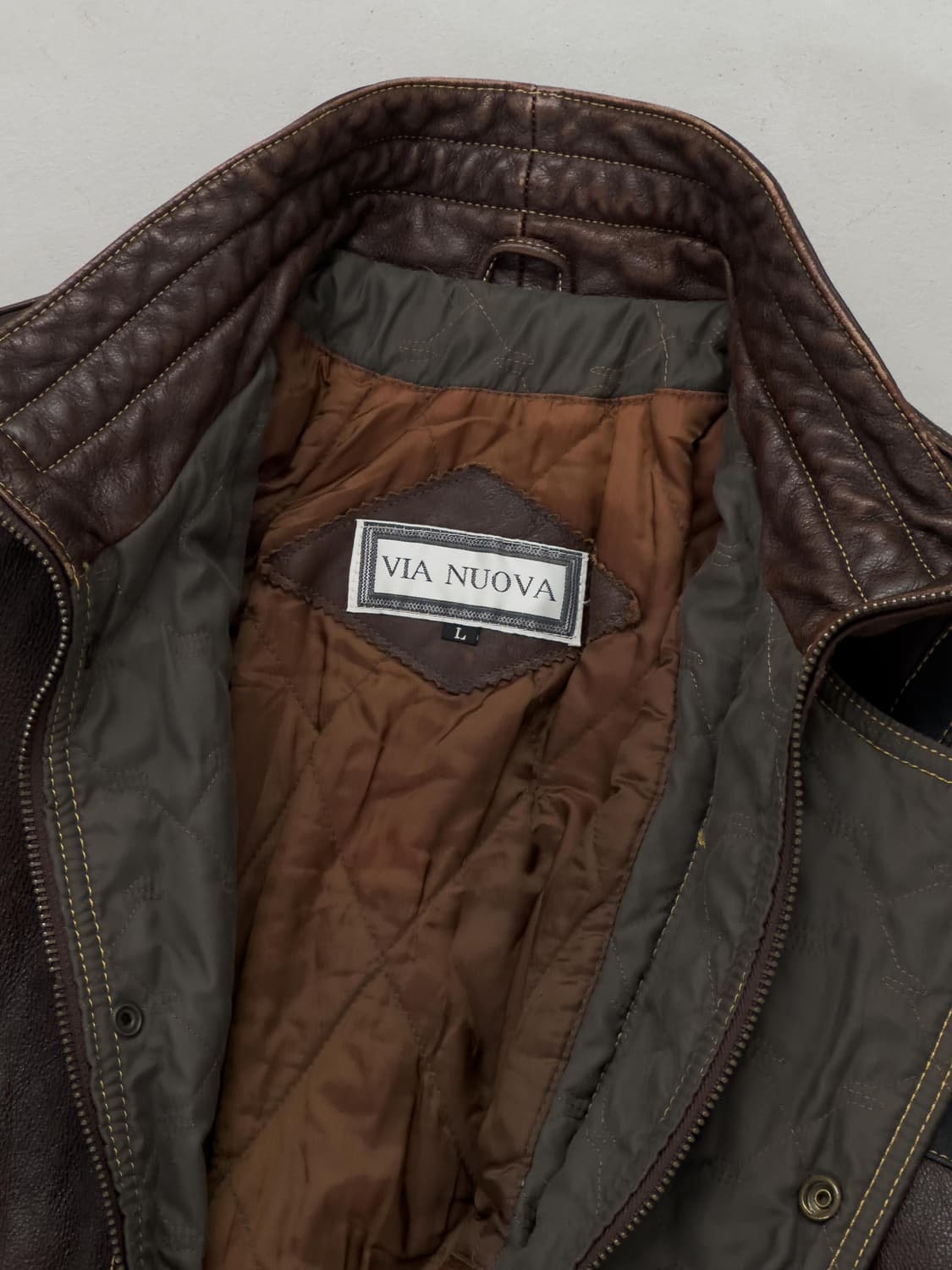 VIA NUOVA PELLE 레더 블루종 상품이미지7