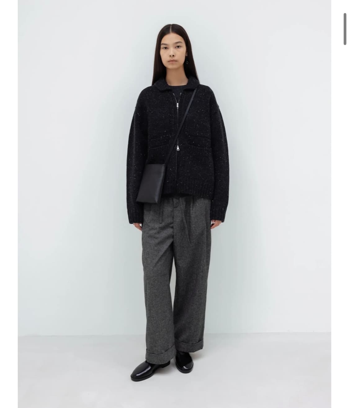 네세서리 4포켓 니트집업 가디건 차콜 상품이미지10