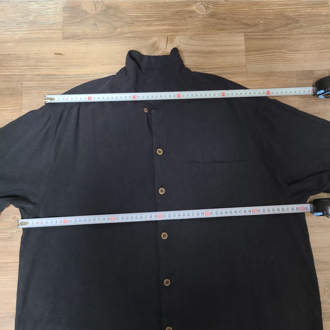 90s 93년 토미 바하마 빈티지 실크 오버핏 블랙 반팔 셔츠 상품이미지9