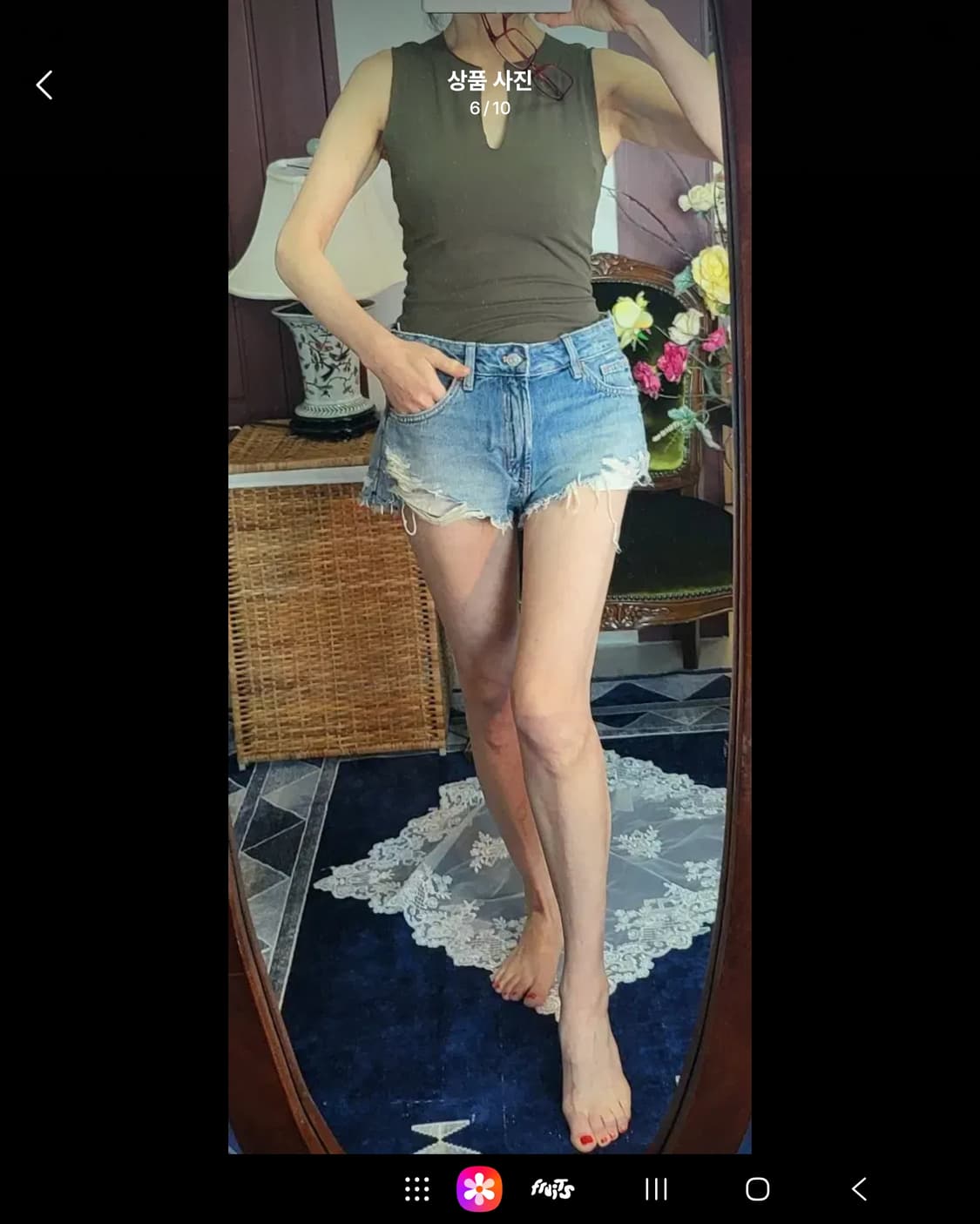 프랑스 모르간 카키 모달 셔츠  상품이미지5
