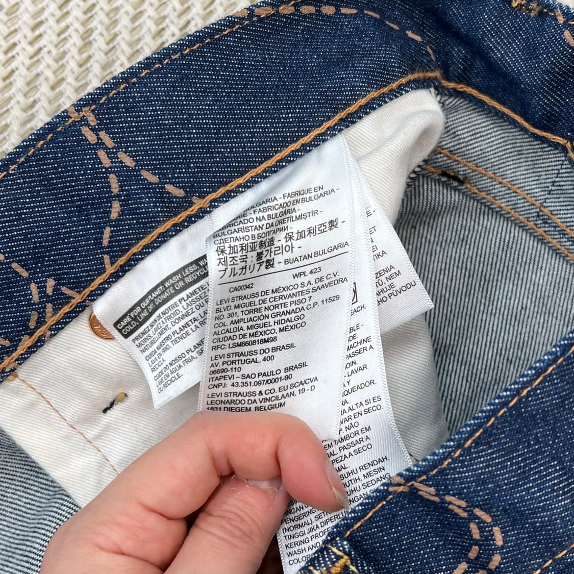 리바이스x베이프 콜라보 데님팬츠 r2534 상품이미지7
