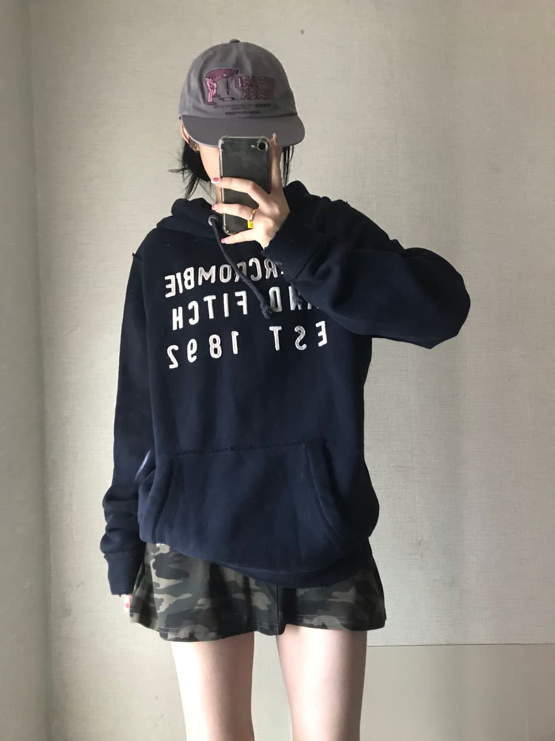 아베크롬비 네이비 후드티 상품이미지3