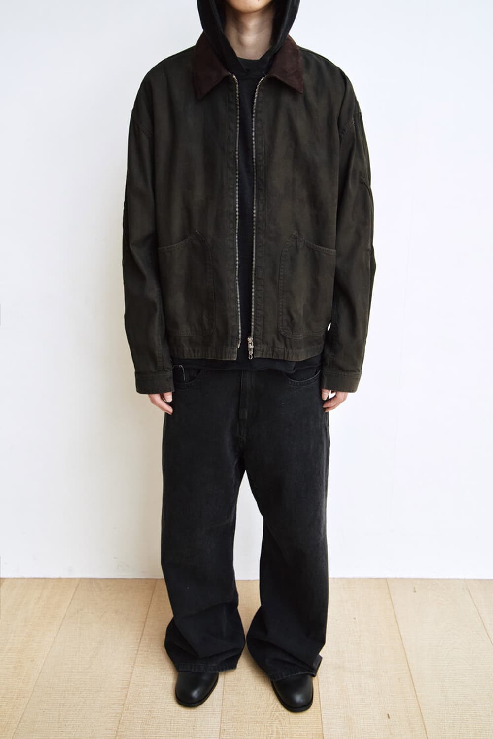 폴리테루 그레인 토 더비 슈즈 블랙 2사이즈(260-265) 상품이미지3