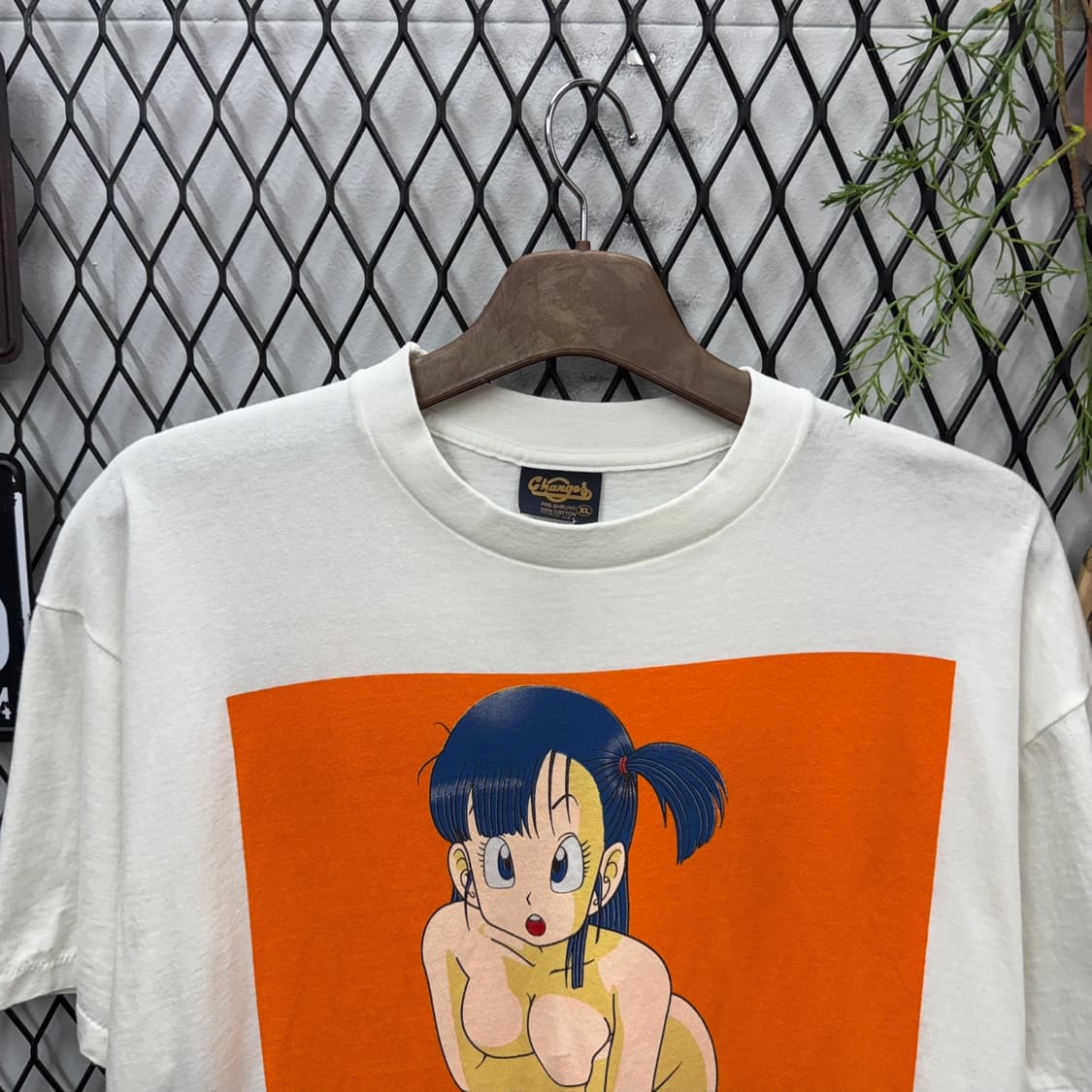 90s 리프린팅 드래곤볼 부르마 반팔 티셔츠 화이트 상품이미지5