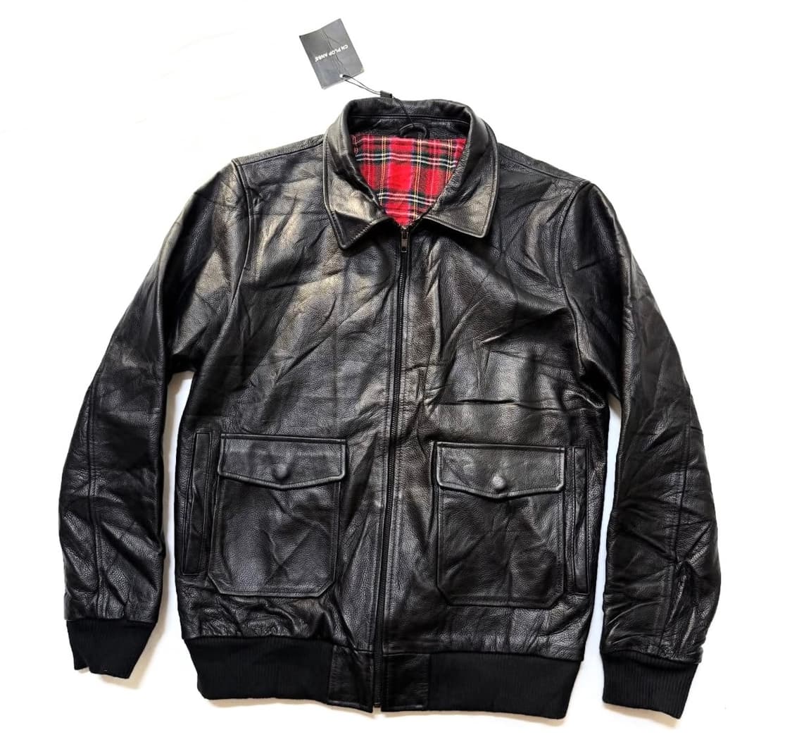 CN PLOP ANSS - 레더 봄버 자켓 상품이미지1