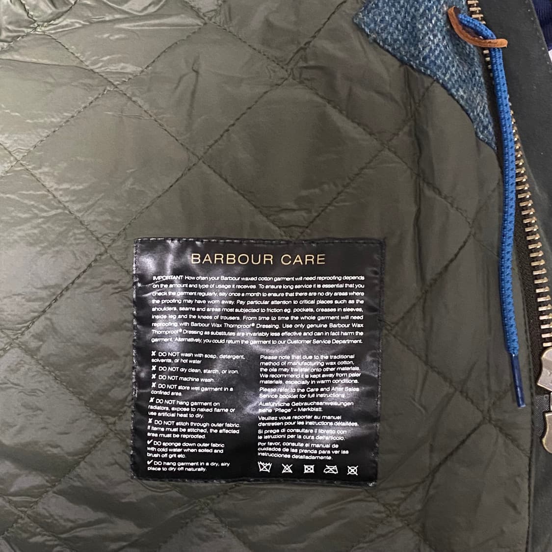 바버 스톰포스 라인 왁스자켓 M 상품이미지6