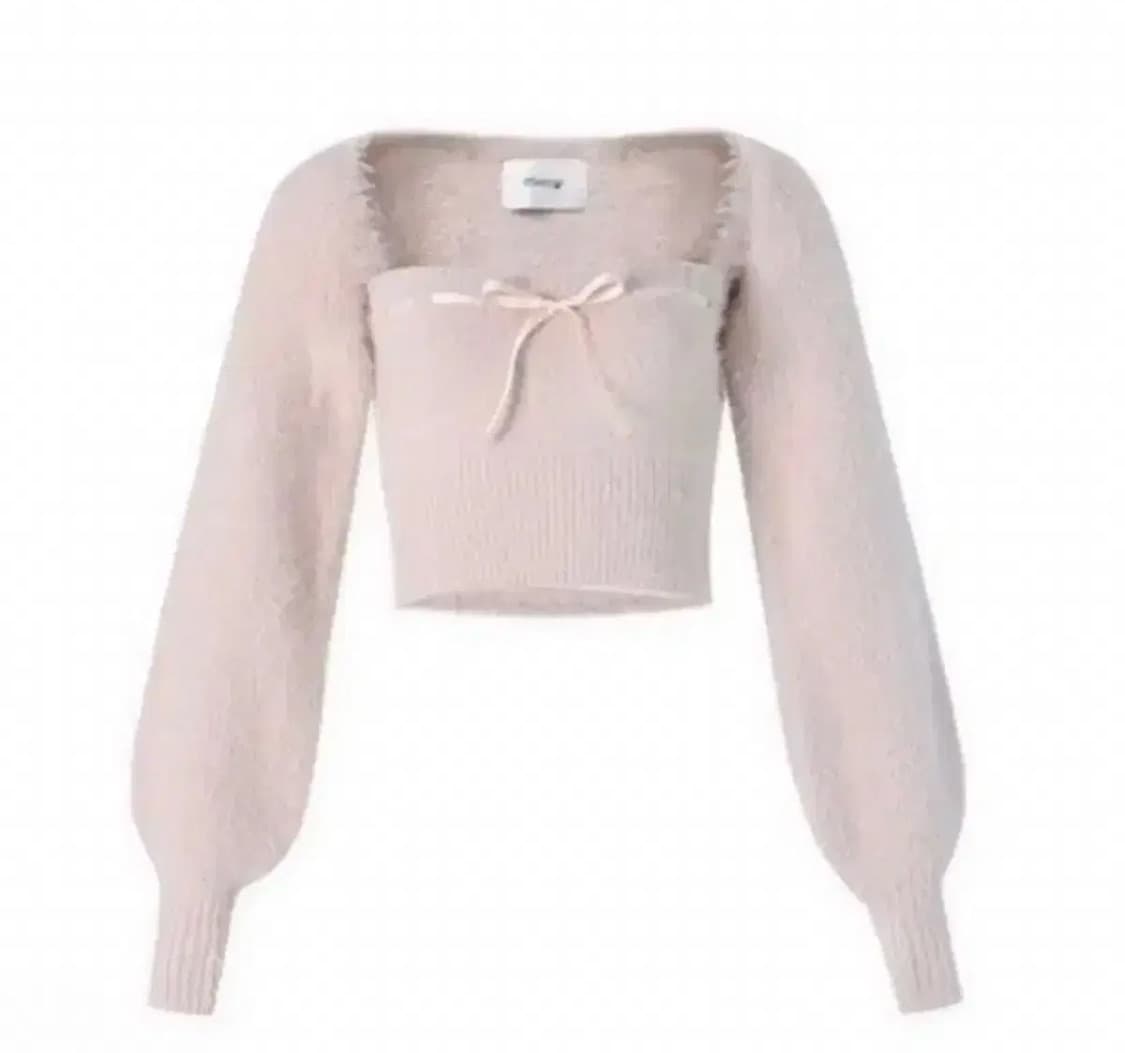 낫유어로즈 소프트 에피 볼레로 세트 핑크 니트 퍼 가디건 상품이미지1