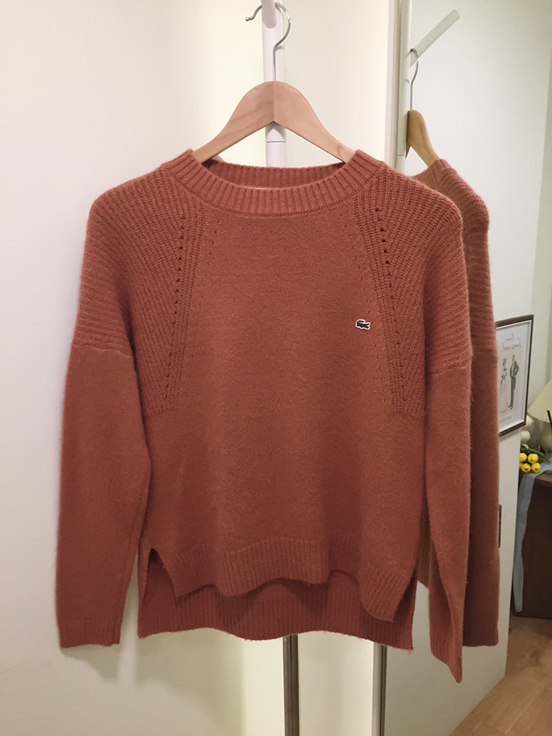 여성 라코스테 크루넥 니트 95 상품이미지3