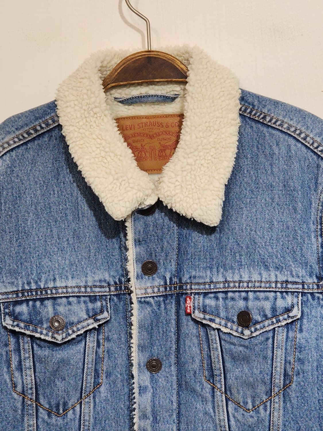 (S) 리바이스 양털 청자켓 연청 데님자켓 레드탭  상품이미지2