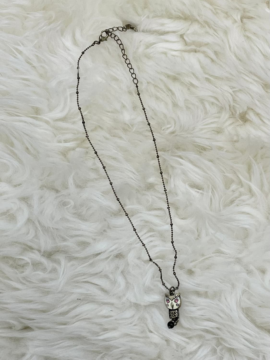 y2k 부엉이 큐빅 네크리스 상품이미지4