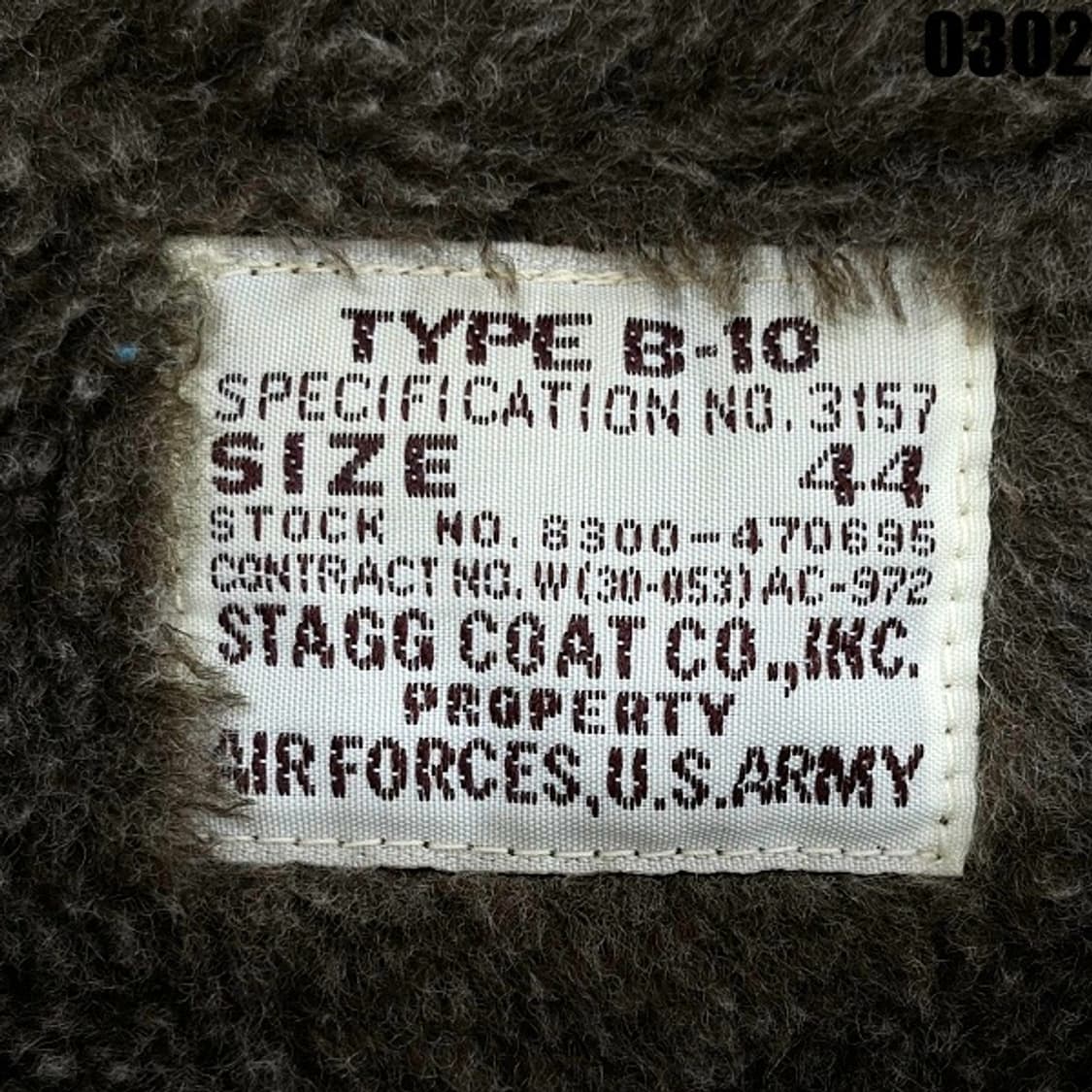 미군 U.S. ARMY B-10 플라이트 자켓 44 L 0302 상품이미지7