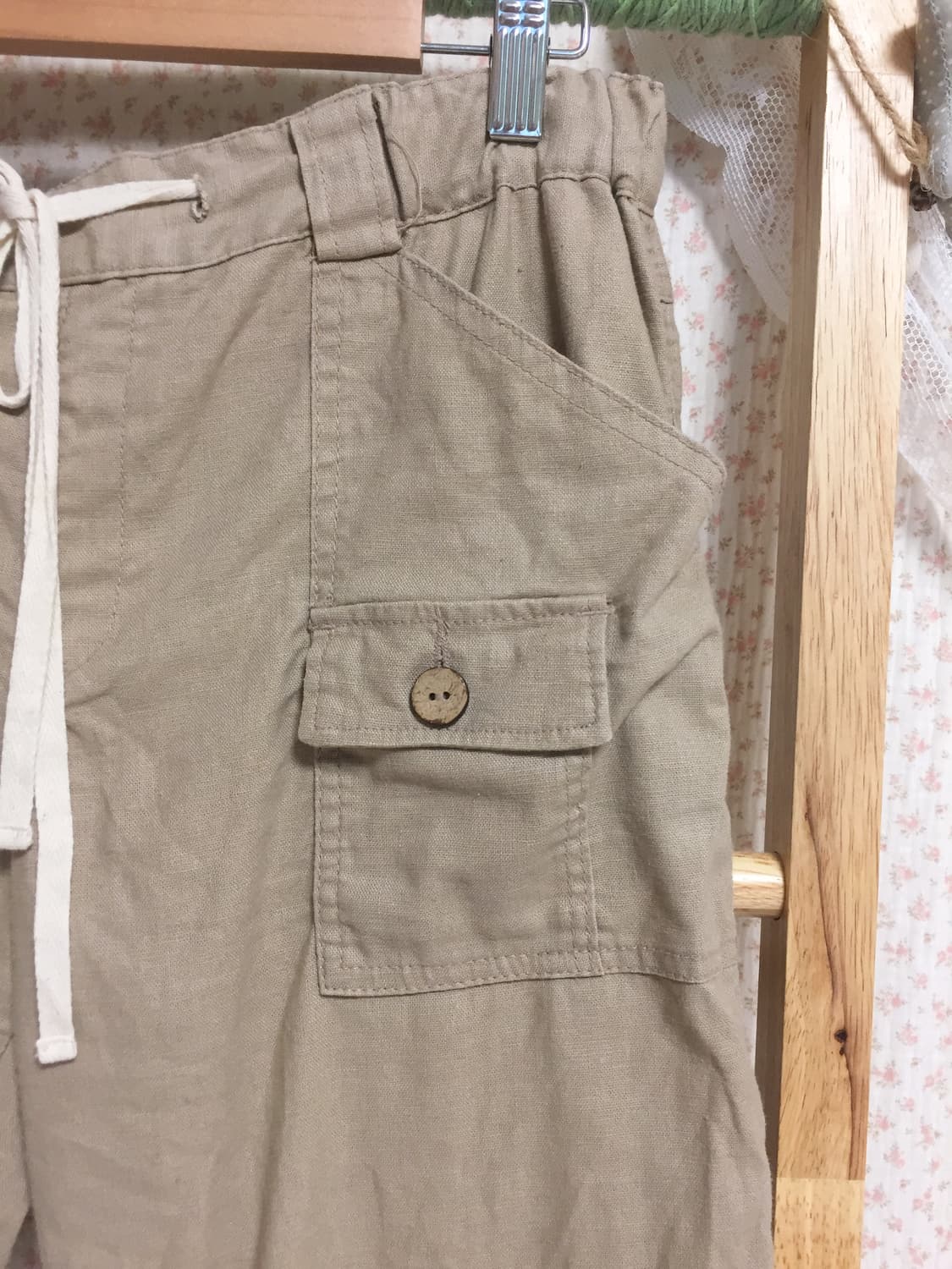 빈티지 베이지 레이스 팬츠 상품이미지3