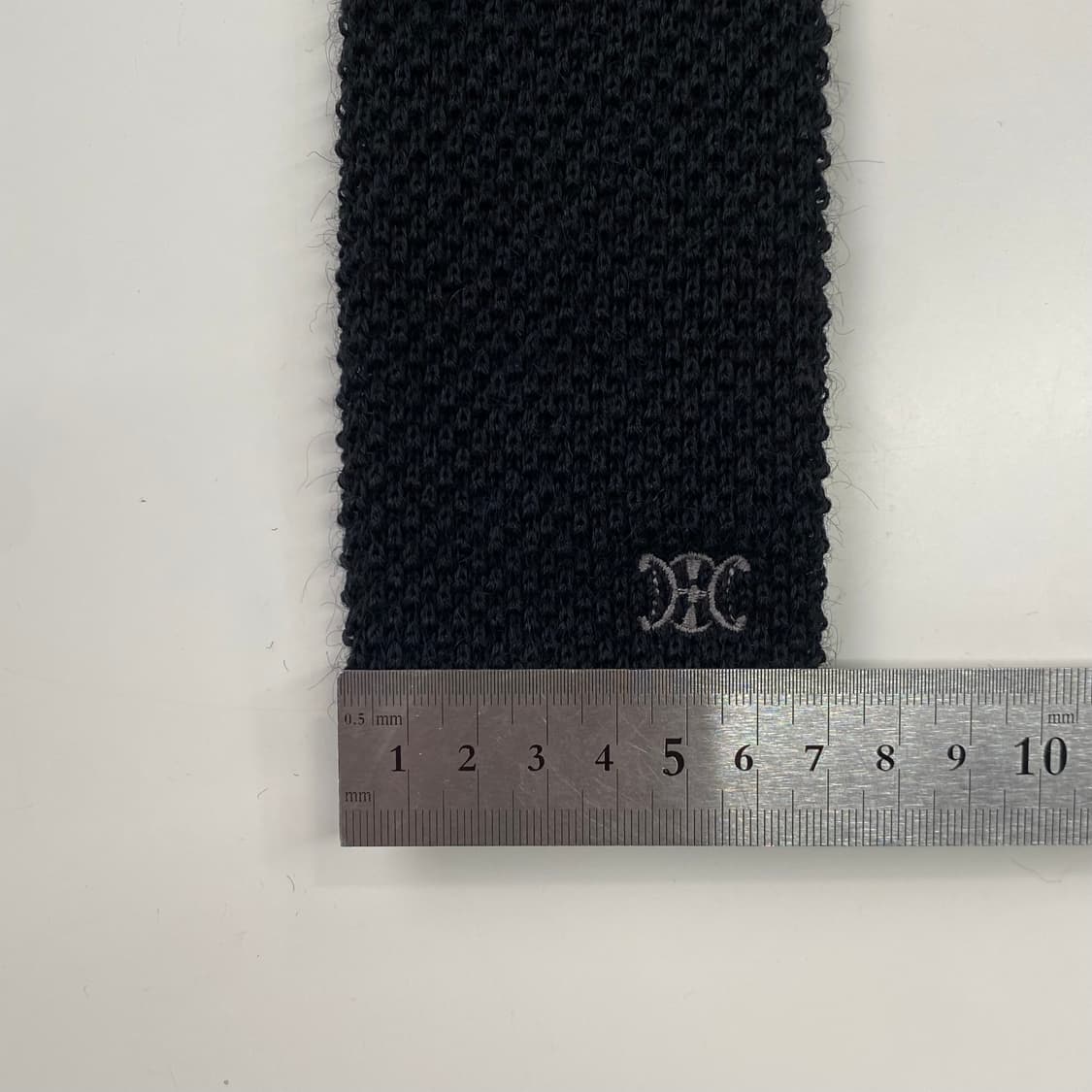 셀린느(celine) 심플로고 정품 명품블랙 니트넥타이 총장127.5cm 상품이미지7