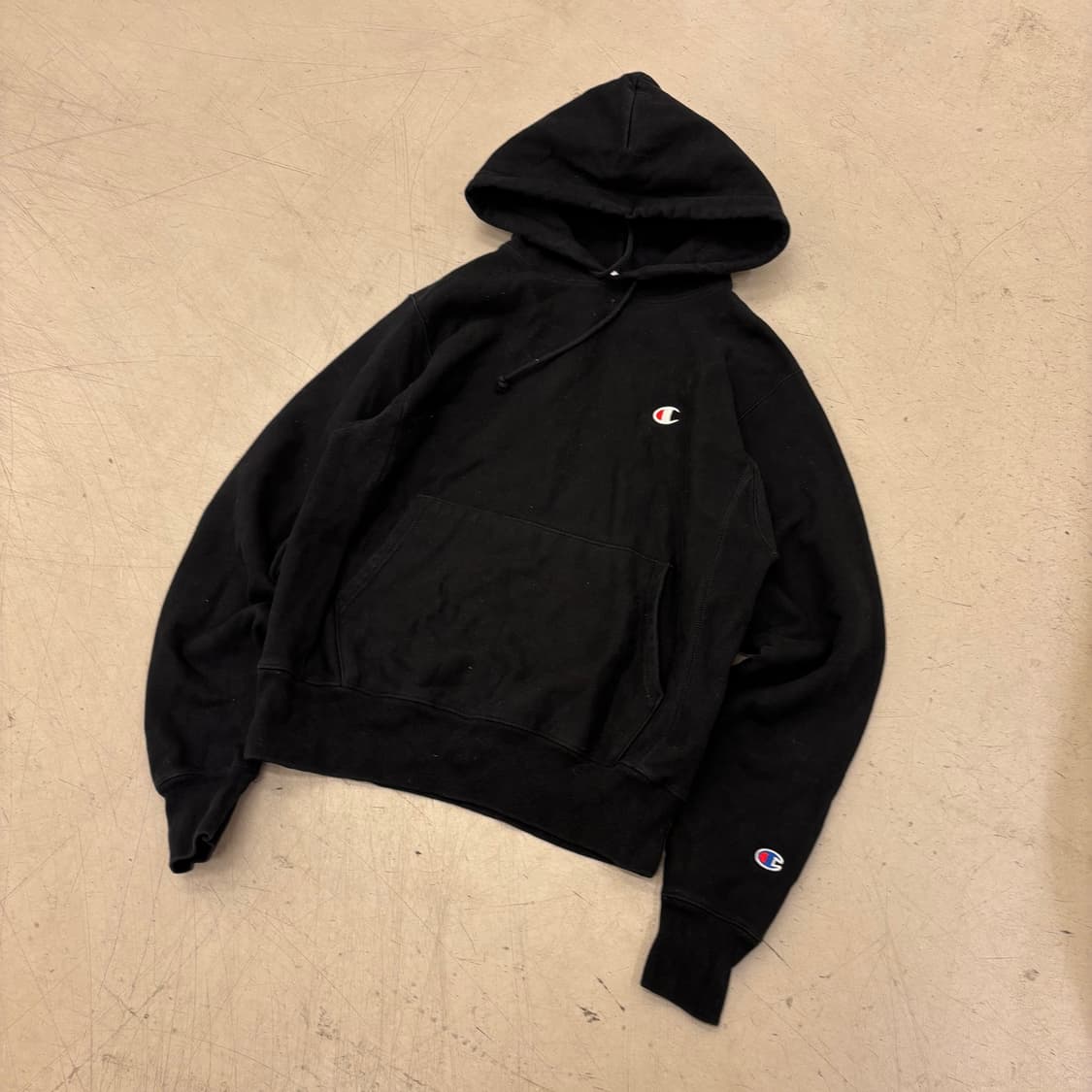 챔피온 리버스위브 스몰로고 후드티 상품이미지1