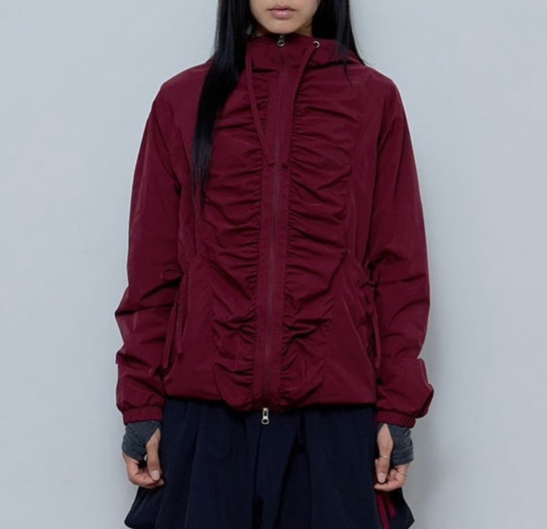 RIBBON SHIRRING WINDBREAKER 상품이미지1