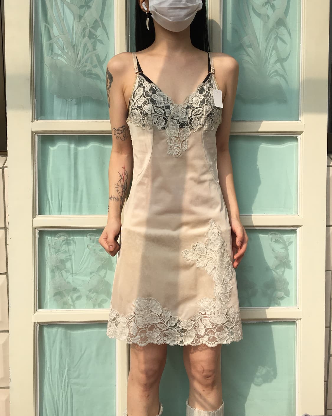 Lace point slip onepiece 상품이미지1