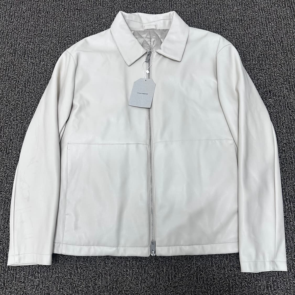 [새상품] 라퍼지스토어 아이보리 가죽 자켓 M 상품이미지1