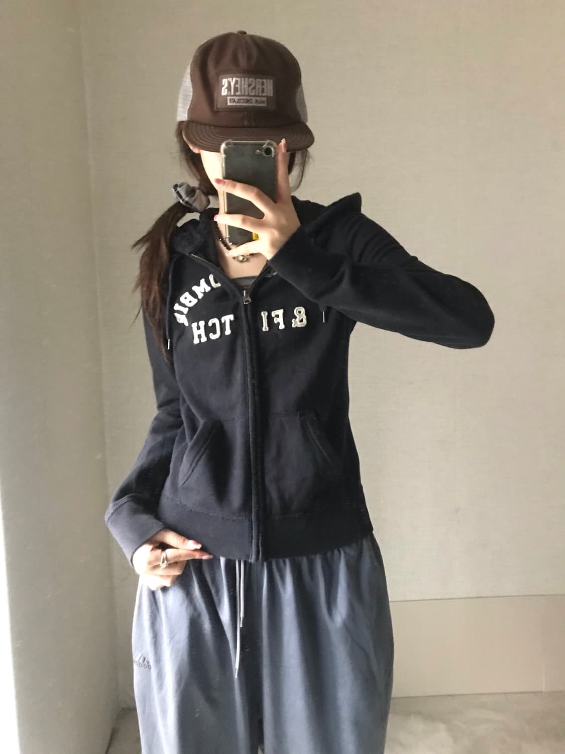 아베크롬비 네이비 슬림핏 후드집업 상품이미지2