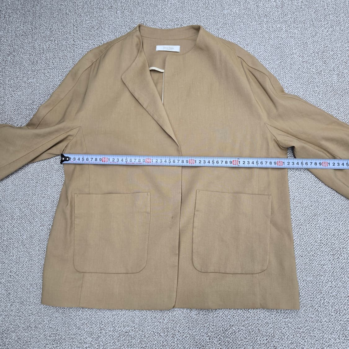 0185 아이잗바바 린넨 혼방라운드넥 포켓 자켓 66 상품이미지6