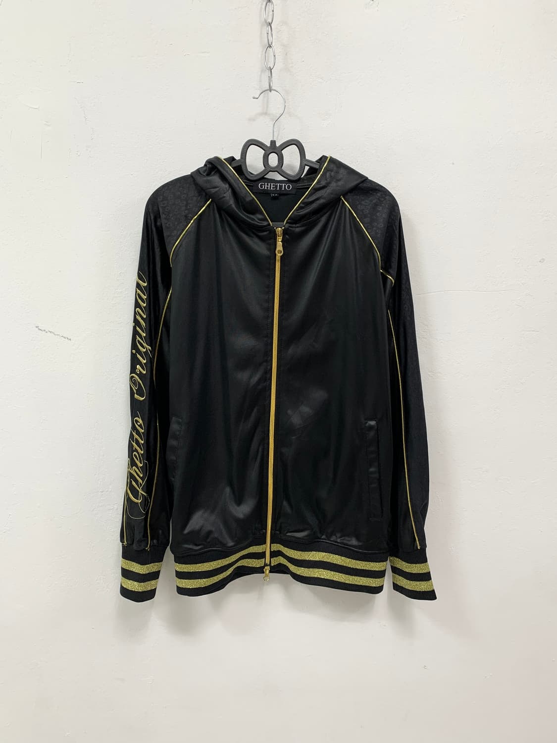 [GHETTO] 펑크 골드 레터링 후드 져지 상품이미지5