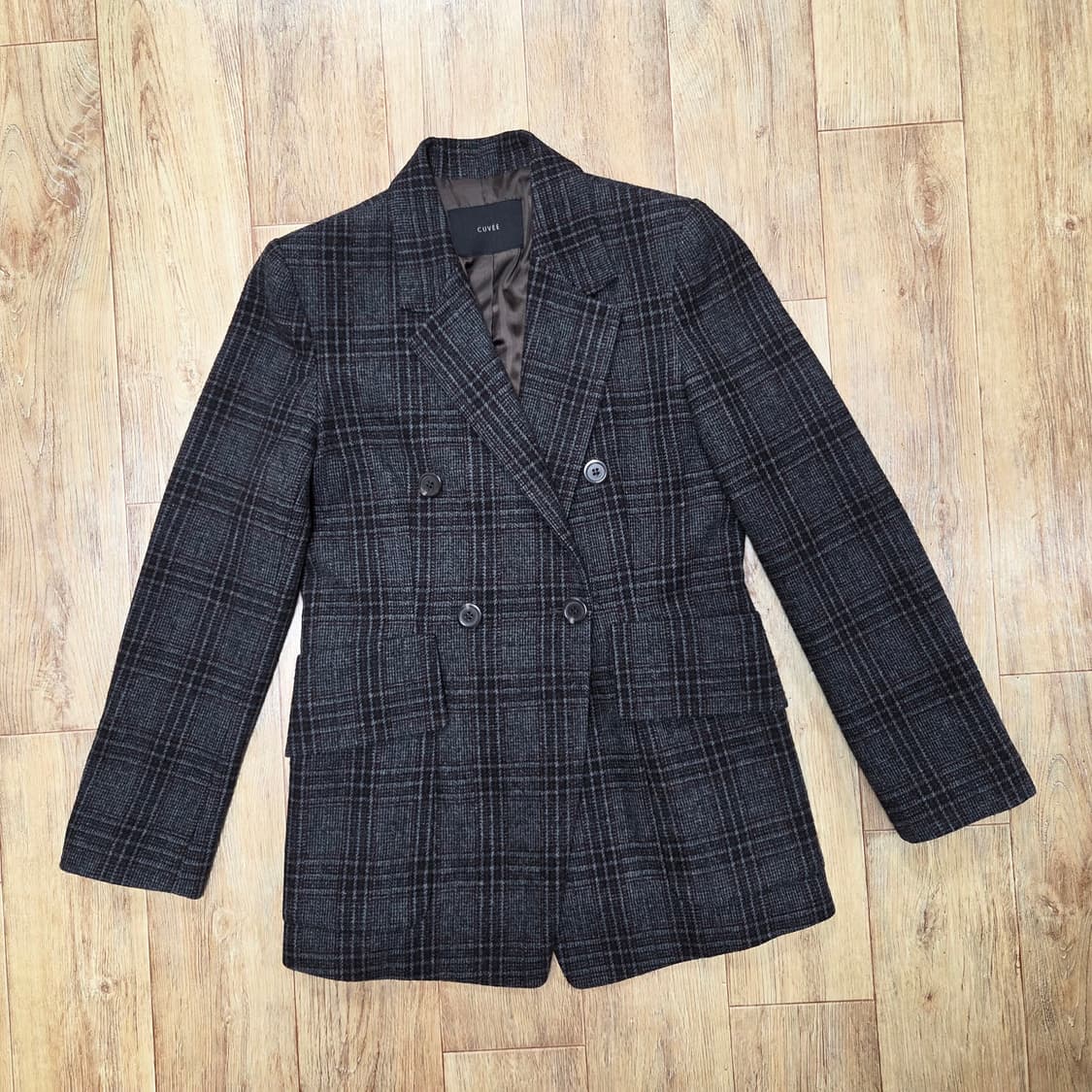 뀌베(CUVEE) 엘리슈 클래식 체크 울자켓 55 상품이미지3