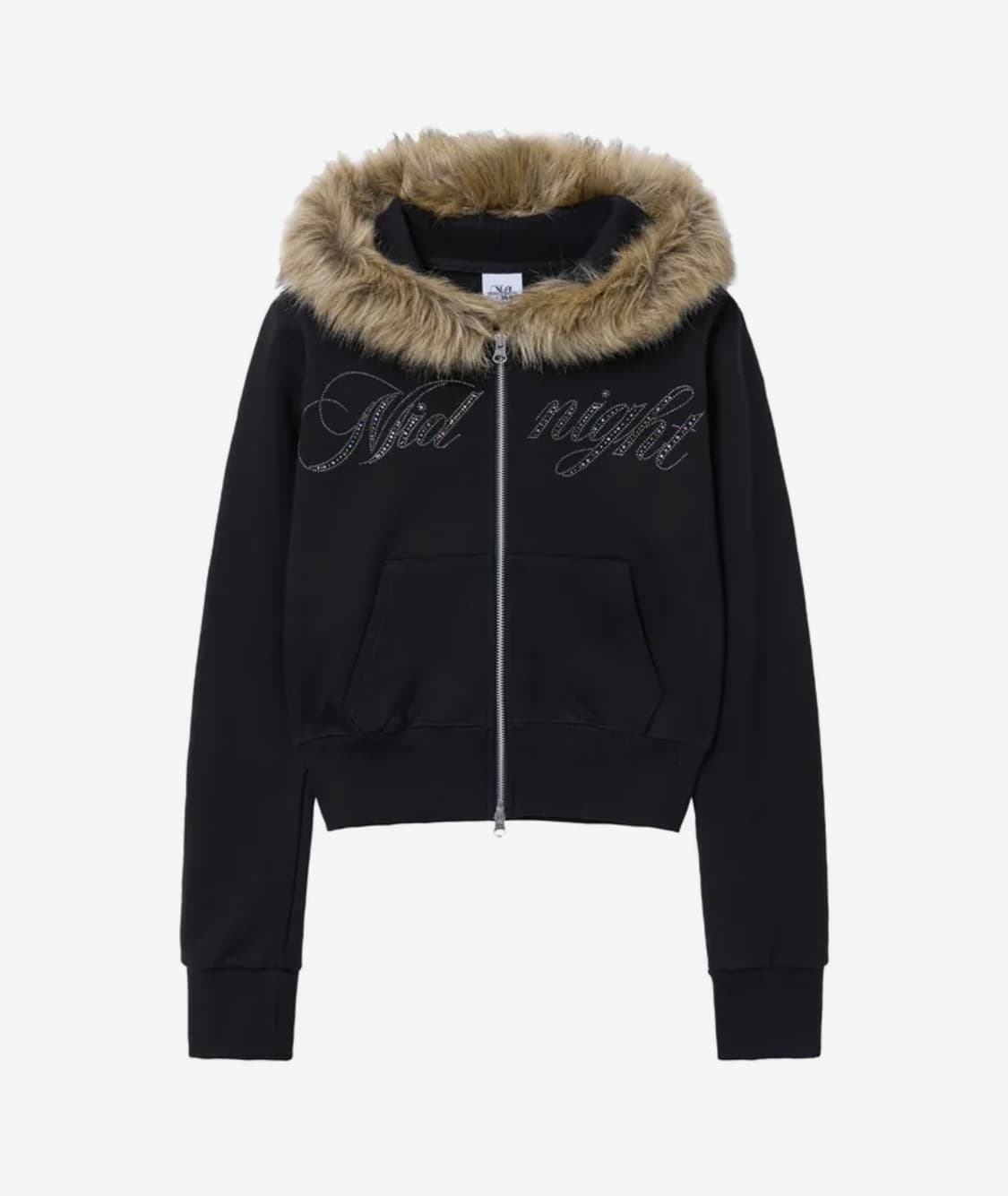 [새상품]미드나잇무브 크롭 퍼 후드집업 상품이미지1