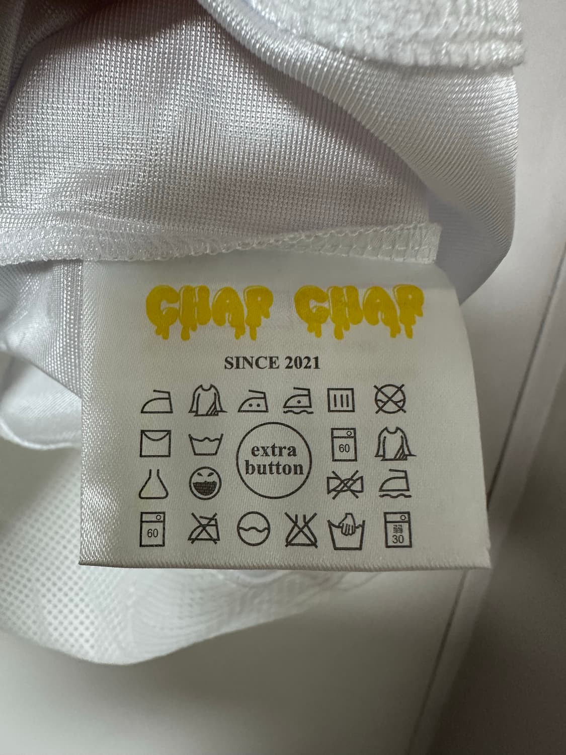CHAP CHAP  화이트 메쉬 넘버링 반팔 티셔츠 상품이미지9