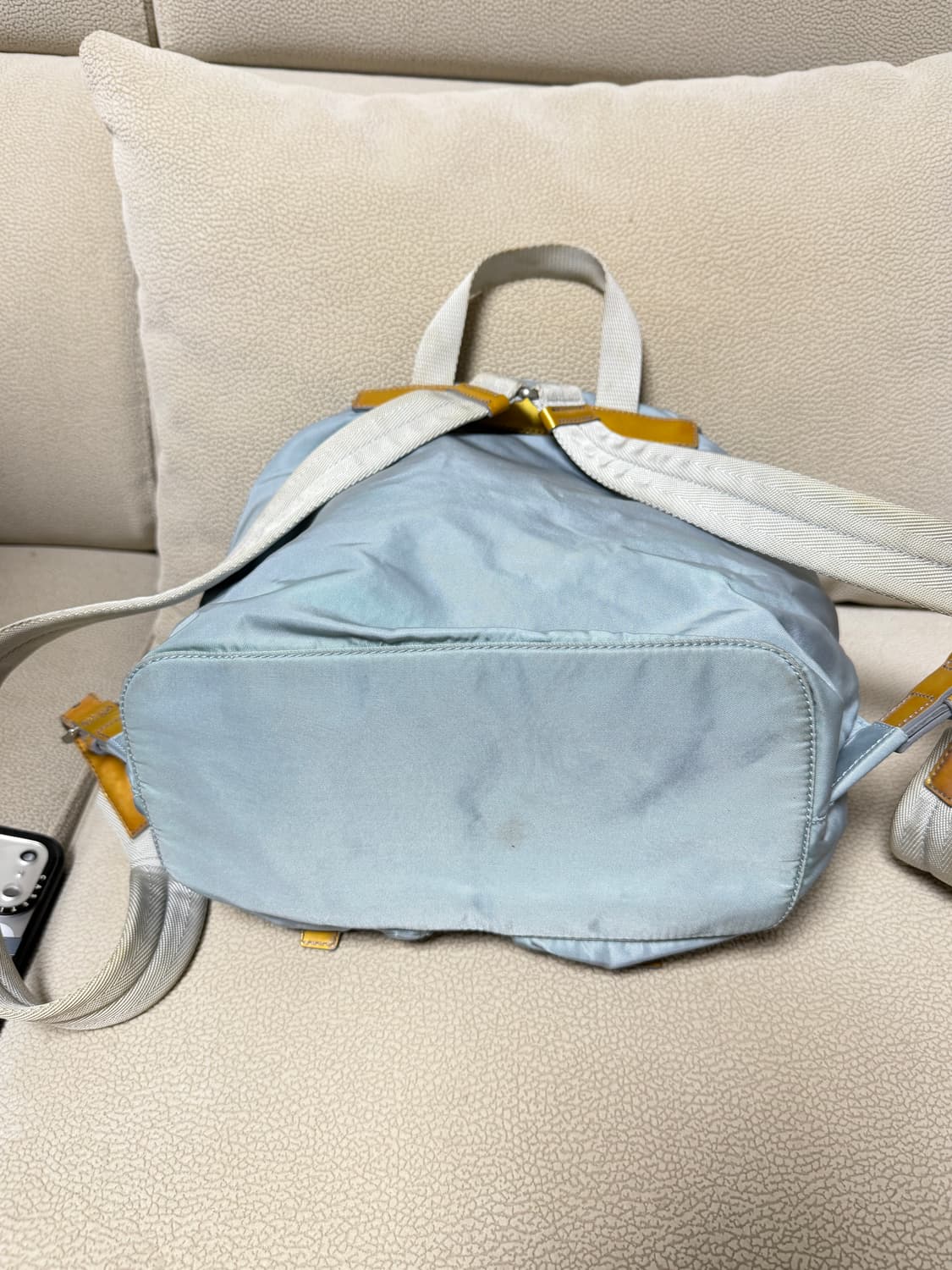 프라다 나일론 라이트 블루실버 백팩 상품이미지3