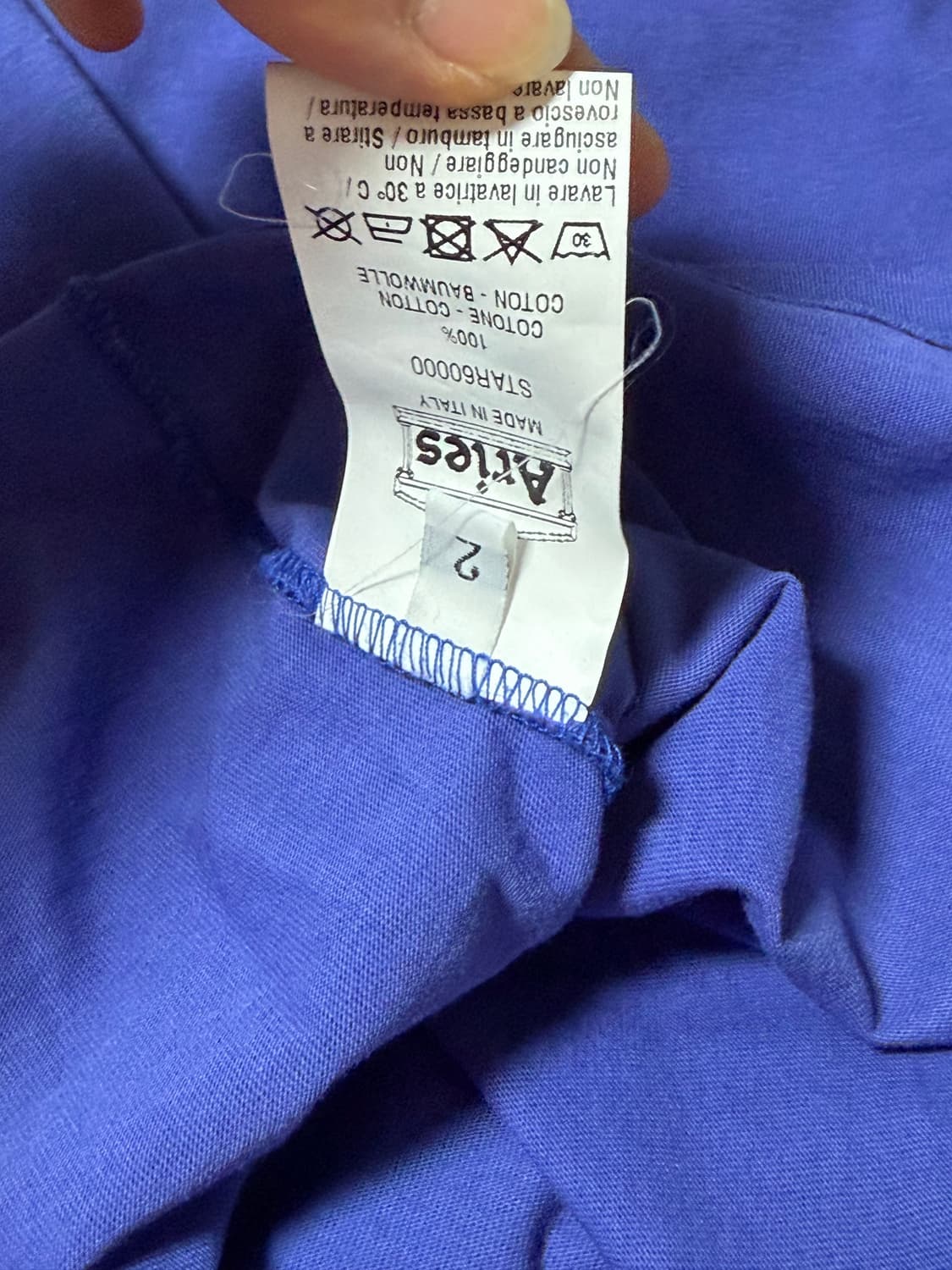 Aries (우먼) 반팔 사이즈 2 네이비  상품이미지3