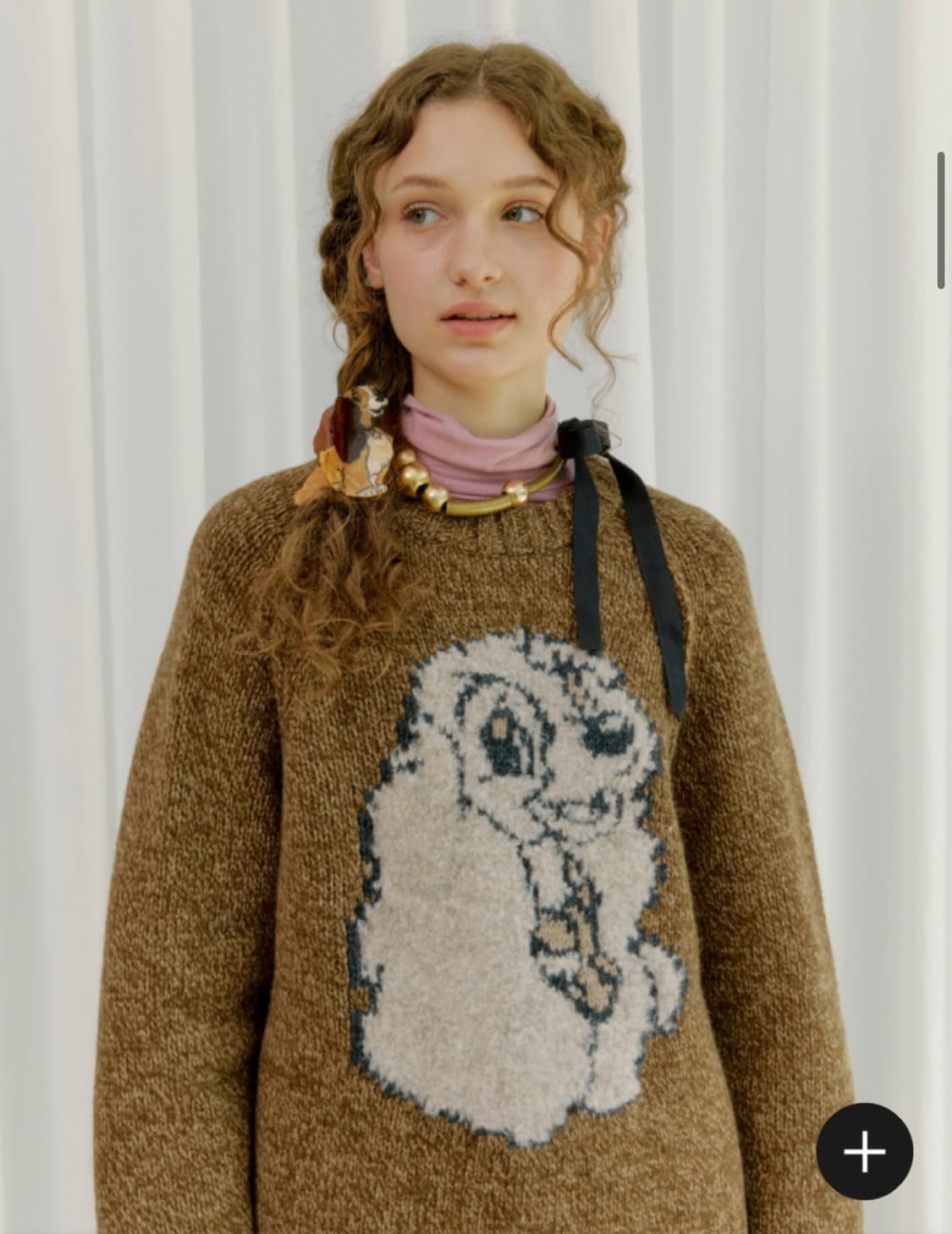 (새상품) 삭스어필X디즈니콜라보 강아지니트(정가 18만원) 상품이미지5