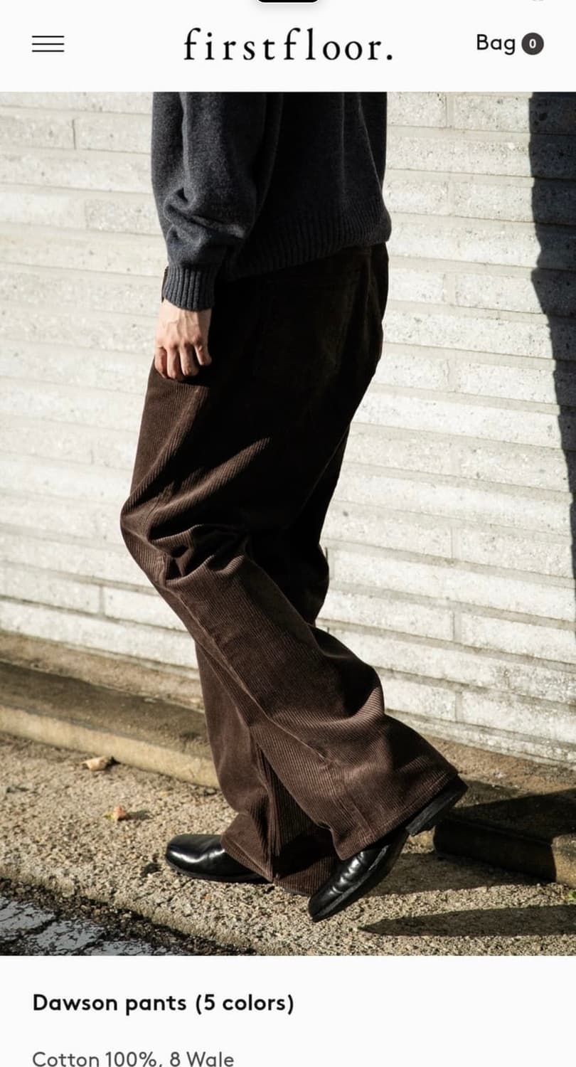 퍼스트플로어 도슨 팬츠 다크쵸콜릿 [50] 상품이미지1