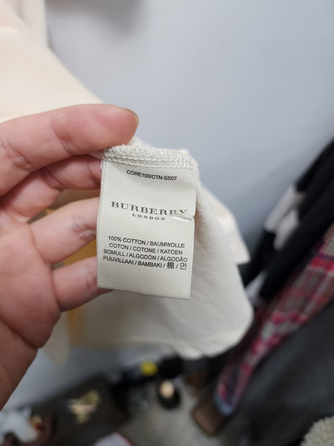 버버리 반팔 폴로셔츠 아이보리 상품이미지5