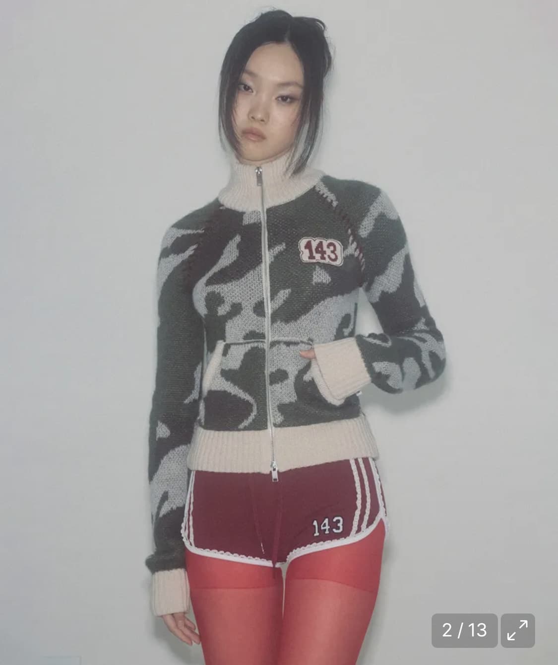 스컬프터 Camouflage Mohair Raglan Zip-Up 상품이미지2