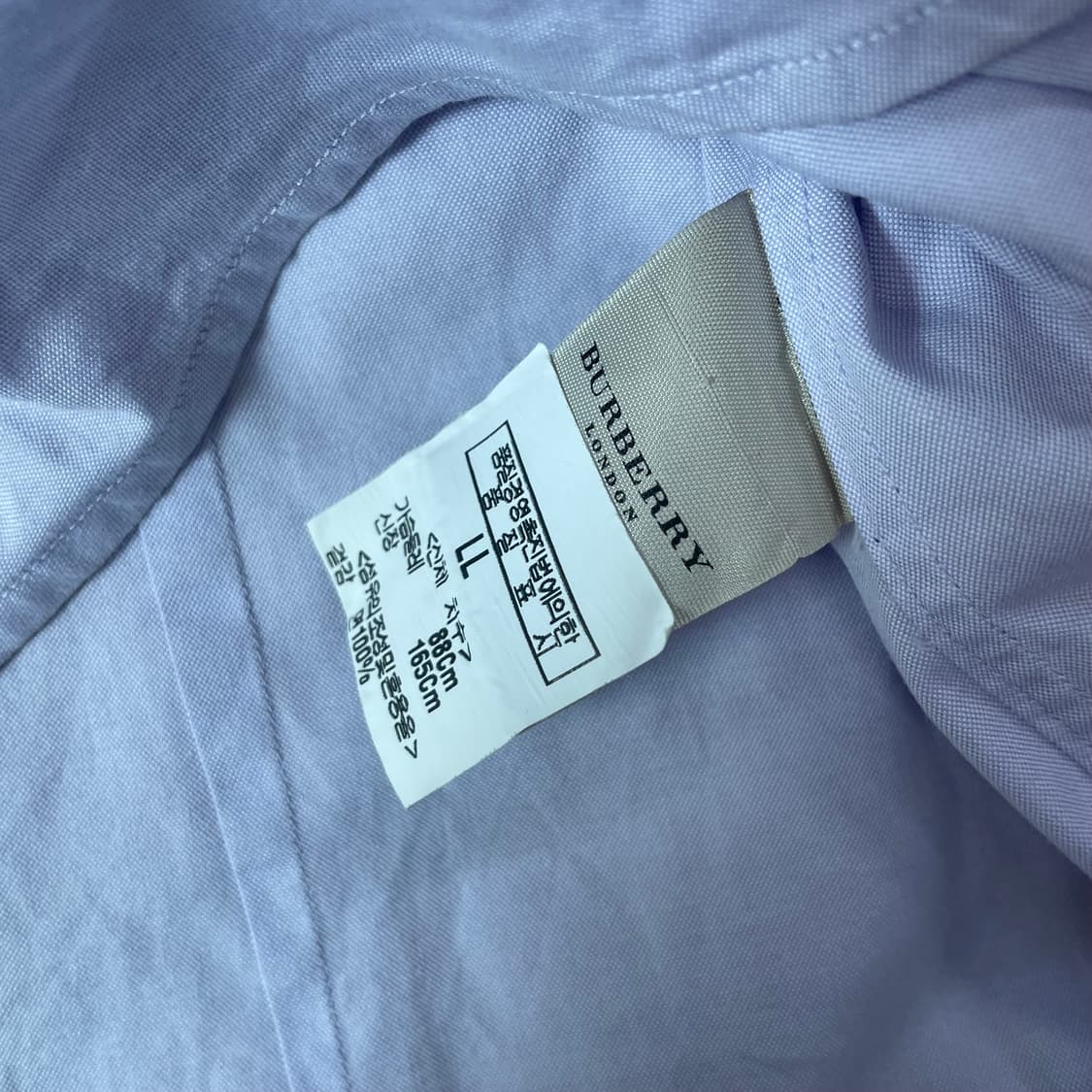 버버리 Burberry 기마 자수 로고 반팔 셔츠 라벤더 상품이미지4