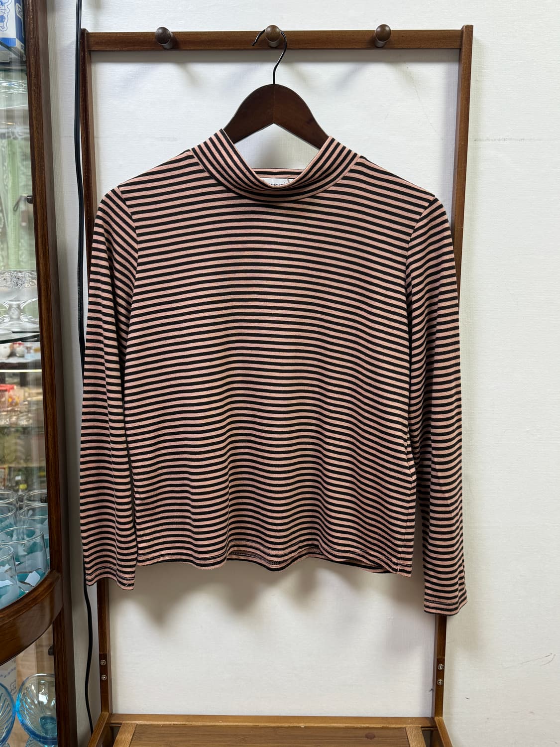 빈티지 스트라이프 패턴 목폴라 상품이미지1