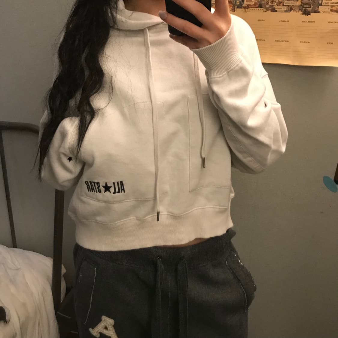 Converse 컨버스 크롭 아방 후드티 상품이미지2