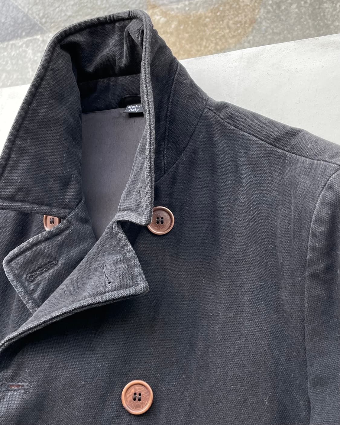 90s Helmut Lang Canvas Peacoat 헬무트 랭 코트 상품이미지5