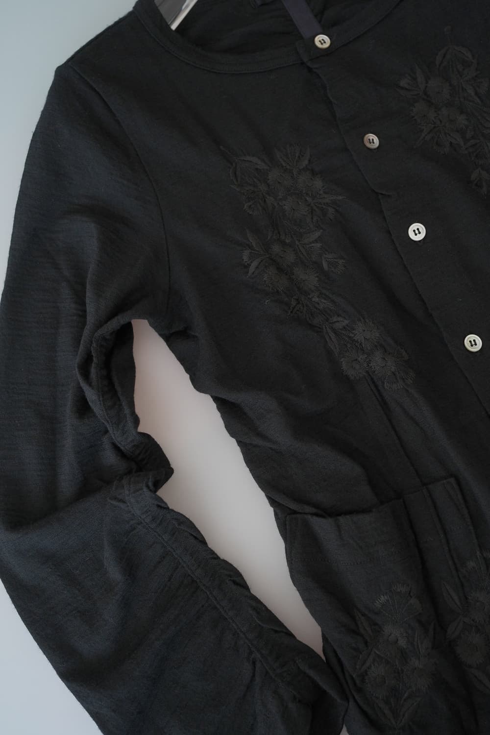 Flower embroidered shirring cardigan 상품이미지9