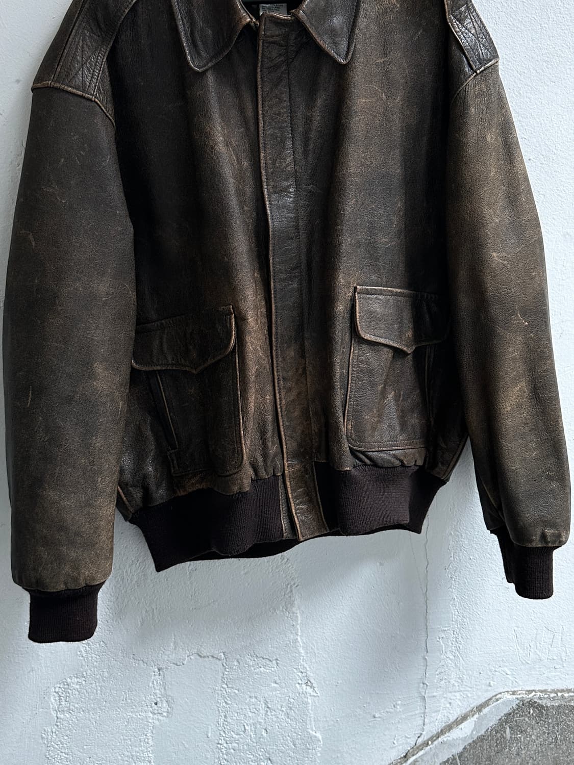 80's USA Made 엘엘빈 고트스킨 A2 봄버 자켓 상품이미지7