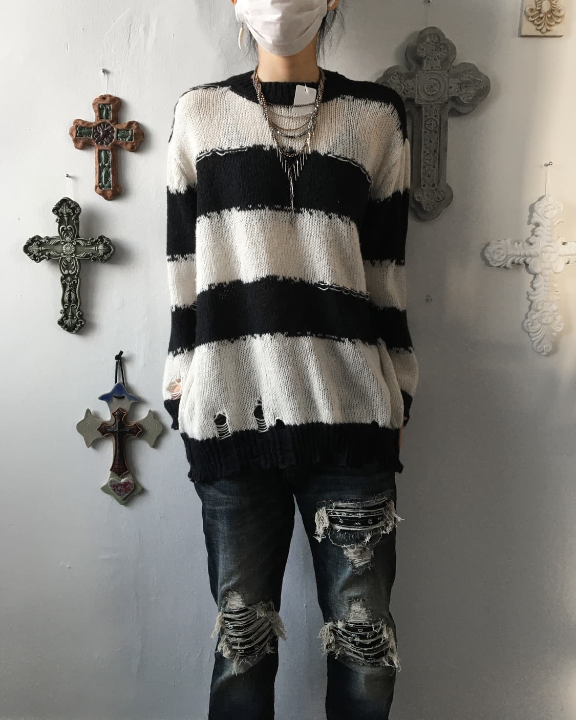 stripe pattern knit 상품이미지8